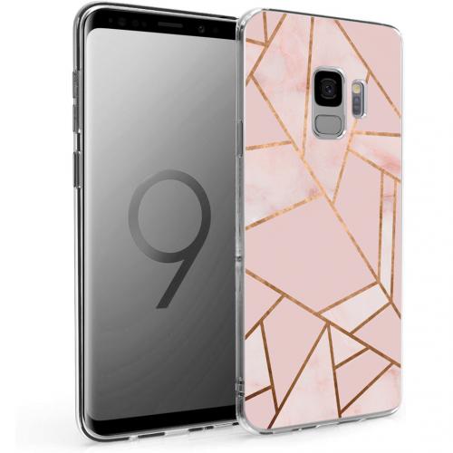 iMoshion Design hoesje voor de Samsung Galaxy S9 - Grafisch Koper - Roze / Goud