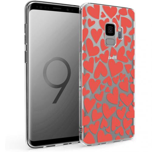 iMoshion Design hoesje voor de Samsung Galaxy S9 - Hartjes - Rood