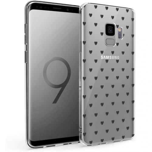 iMoshion Design hoesje voor de Samsung Galaxy S9 - Hartjes - Zwart