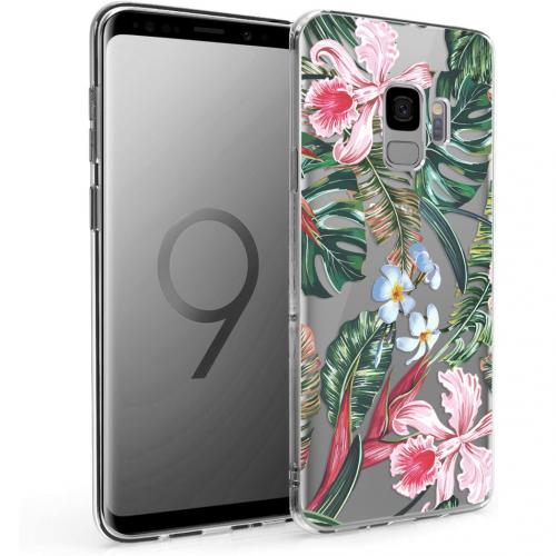 iMoshion Design hoesje voor de Samsung Galaxy S9 - Jungle - Groen / Roze