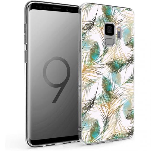 iMoshion Design hoesje voor de Samsung Galaxy S9 - Pauw - Groen / Goud