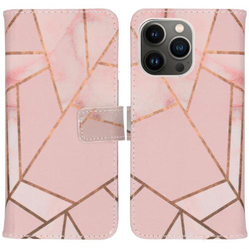 iMoshion Design Softcase Book Case voor de iPhone 13 Pro - Pink Graphic