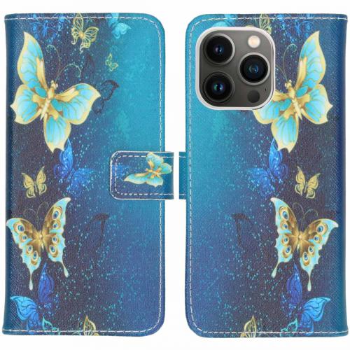 iMoshion Design Softcase Book Case voor de iPhone 13 Pro - Vlinders