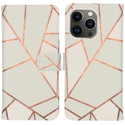 iMoshion Design Softcase Book Case voor de iPhone 13 Pro - White Graphic