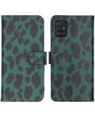iMoshion Design Softcase Book Case voor de Samsung Galaxy A51 - Green Leopard