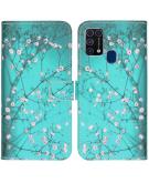 iMoshion Design Softcase Book Case voor de Samsung Galaxy M31 - Blossom