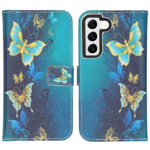 iMoshion Design Softcase Book Case voor de Samsung Galaxy S22 - Blue Butterfly