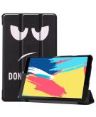 iMoshion Design Trifold Bookcase voor de Lenovo Tab M8 / M8 FHD - Don't touch
