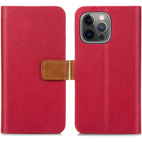 iMoshion Luxe Canvas Booktype iPhone 13 Pro Max - Rood