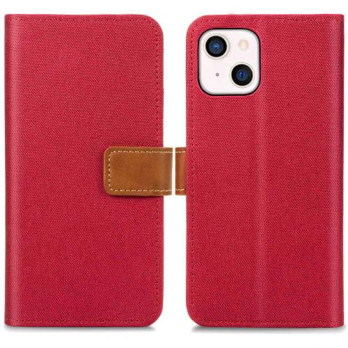 iMoshion Luxe Canvas Booktype iPhone 13 - Rood