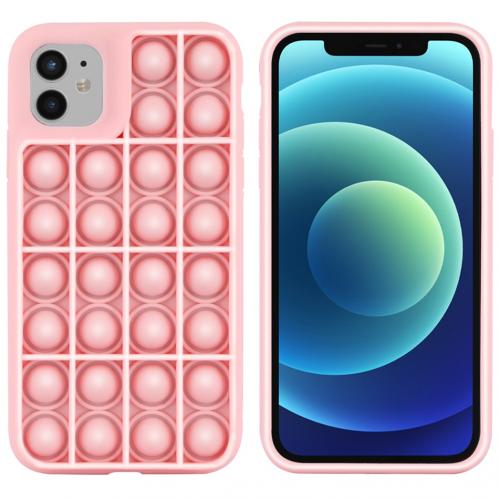 iMoshion Pop It Fidget Toy - Pop It hoesje voor de iPhone 12 (Pro) - Roze