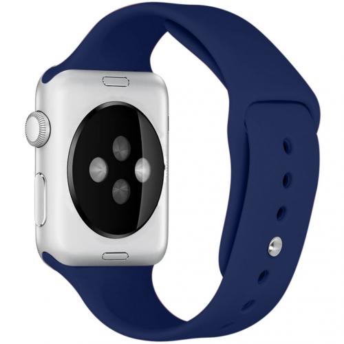 iMoshion Siliconen bandje voor de Apple Watch Series 1-7 / SE - 42/44/45 mm  - Donkerblauw