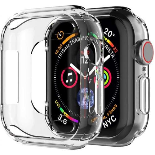 iMoshion Softcase + Screenprotector voor de Apple Watch Series 4-7 / SE 40 mm - Transparant