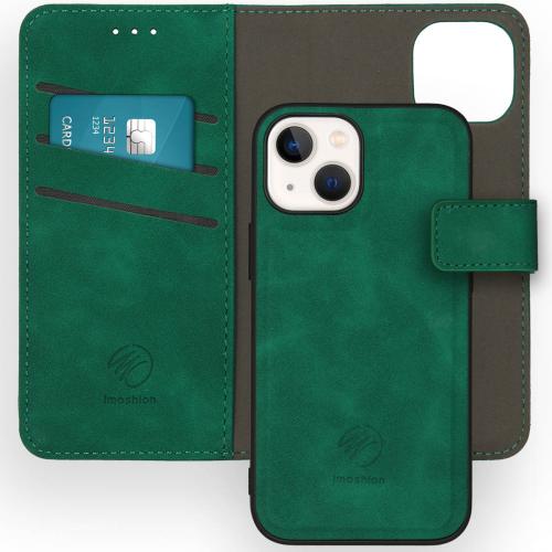 iMoshion Uitneembare 2-in-1 Luxe Booktype voor de iPhone 13 Mini - Donkergroen