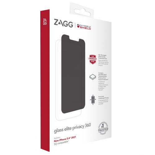 InvisibleShield Glass Elite Privacy Screenprotector voor de iPhone 13 Mini - Transparant