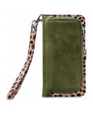 Mobilize - iPhone 13 mini Hoesje - Uitneembare Gelly Wallet Case Luipaard Donker Groen
