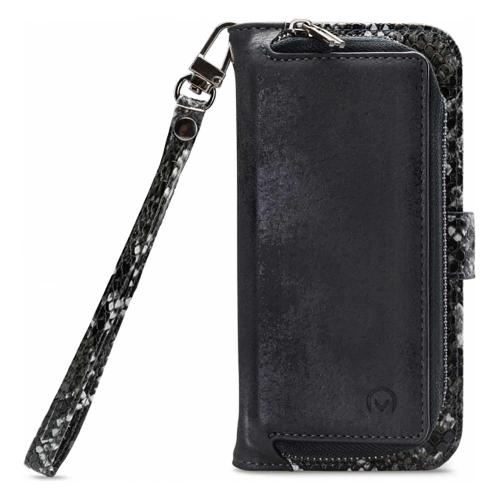 Mobilize - iPhone 13 Pro Hoesje - Uitneembare Gelly Wallet Case Slangen Zwart