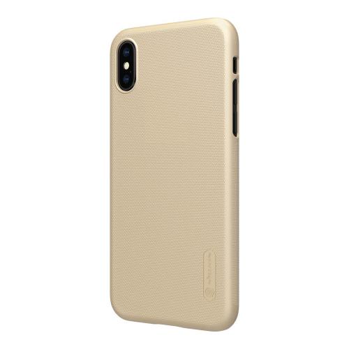 Nillkin - iPhone X Hoesje - Harde Back Case Frosted Shield Goud