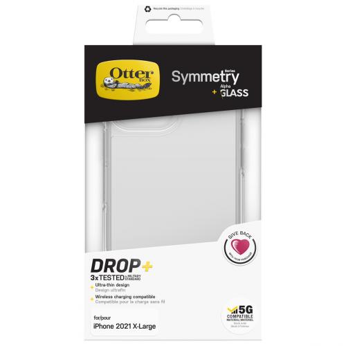 OtterBox Symmetry Backcover + Alpha Glass Screenprotector iPhone 13 Pro Max - Transparant