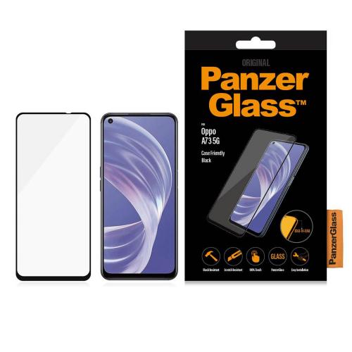PanzerGlass Case Friendly Screenprotector voor de Oppo A73 (5G) - Zwart