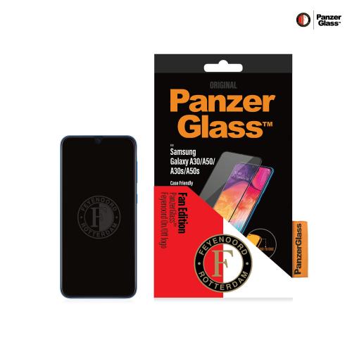 PanzerGlass Feyenoord Case Friendly Screenprotector voor Samsung Galaxy A50(s) / A30(s) - Zwart