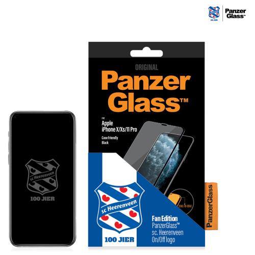 PanzerGlass sc Heerenveen Case Friendly Screenprotector voor de iPhone 11 Pro / Xs / X - Zwart