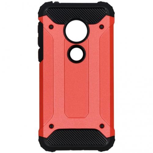 Rugged Xtreme Backcover voor de Motorola Moto G7 Play - Rood