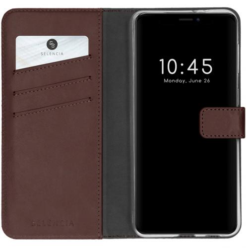 Selencia Echt Lederen Booktype iPhone 13 Pro - Bruin