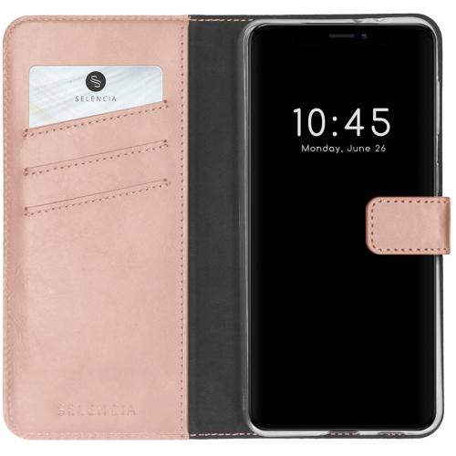 Selencia Echt Lederen Booktype iPhone 13 Pro Max - Roze