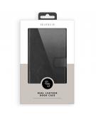 Selencia Echt Lederen Booktype voor de Samsung Galaxy A42 - Zwart