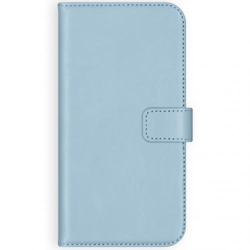 Selencia Echt Lederen Booktype voor de Samsung Galaxy S20 Plus - Lichtblauw
