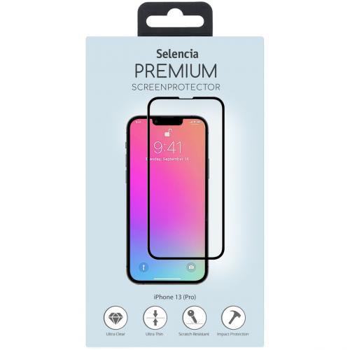 Selencia Gehard Glas Premium Screenprotector voor de iPhone 13 / 13 Pro - Zwart