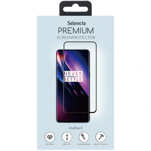 Selencia Gehard Glas Premium Screenprotector voor de OnePlus 8 - Zwart