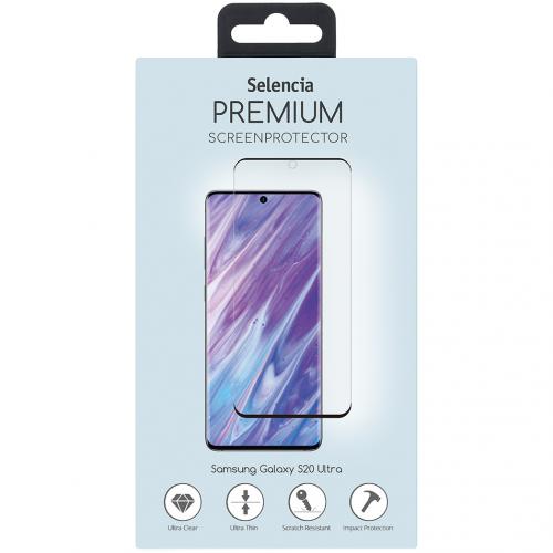 Selencia Gehard Glas Premium Screenprotector voor de Samsung Galaxy S20 Ultra - Zwart