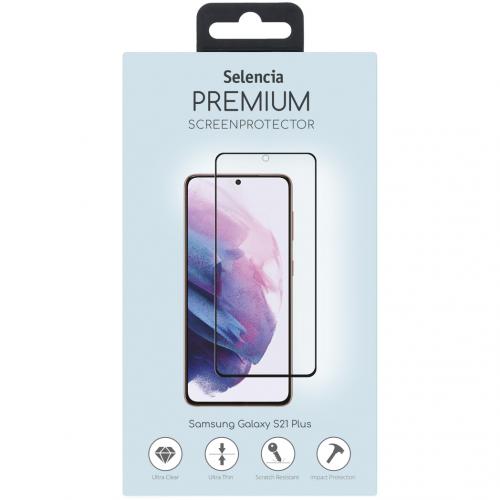 Selencia Gehard Glas Premium Screenprotector voor de Samsung Galaxy S21 Plus - Zwart
