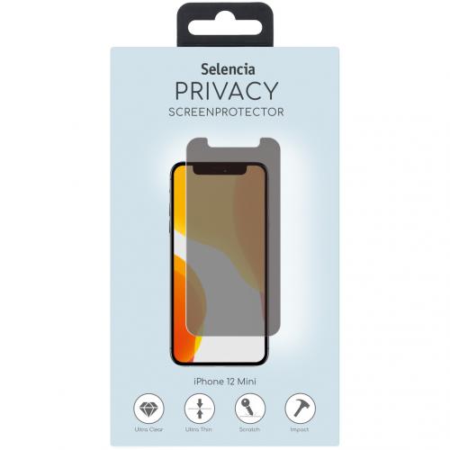 Selencia Gehard Glas Privacy Screenprotector voor iPhone 12 Mini