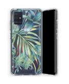 Selencia Zarya Fashion Extra Beschermende Backcover Samsung Galaxy A51 - Green Jungle leaves