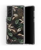 Selencia Zarya Fashion Extra Beschermende Backcover Samsung Galaxy S21 Plus - Jungle Leaves