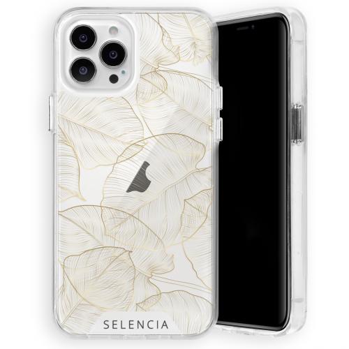Selencia Zarya Fashion Extra Beschermende Backcover voor de iPhone 13 Pro - Gold Botanic