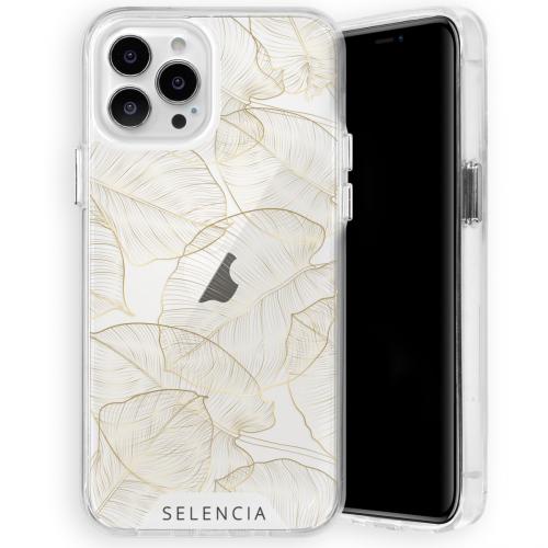 Selencia Zarya Fashion Extra Beschermende Backcover voor de iPhone 13 Pro Max - Gold Botanic