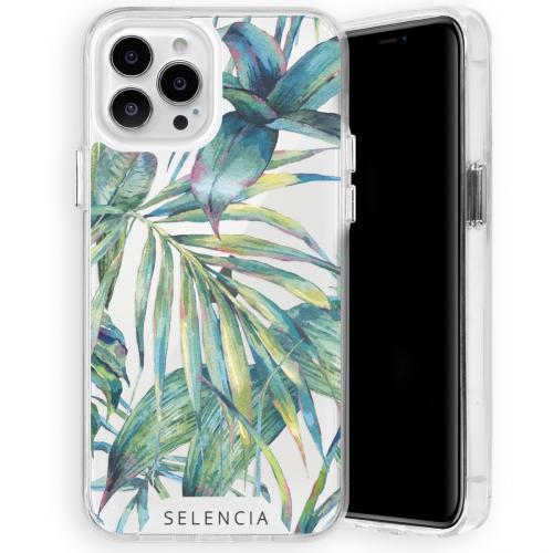 Selencia Zarya Fashion Extra Beschermende Backcover voor de iPhone 13 Pro Max - Green Jungle Leaves