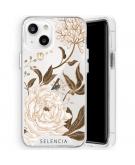 Selencia Zarya Fashion Extra Beschermende Backcover voor iPhone 13 - Golden Flowers