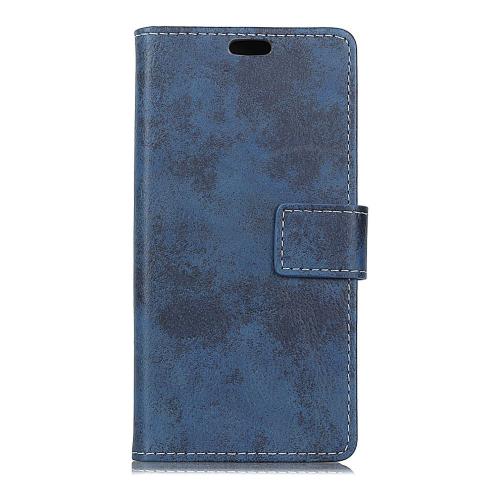 Shop4 - Asus Zenfone Max Pro (M2) Hoesje - Wallet Case Vintage Donker Blauw