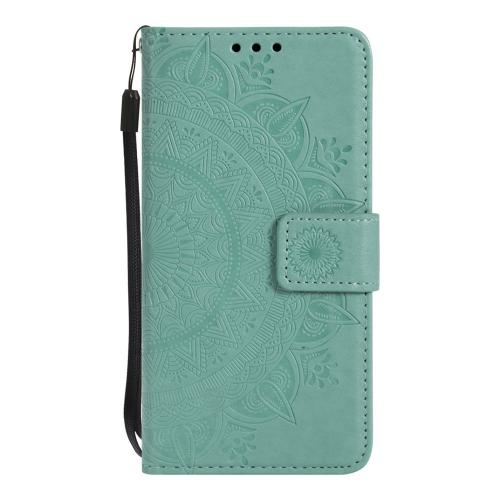 Shop4 - Huawei P20 Lite Hoesje - Wallet Case Mandala Patroon Mint Groen