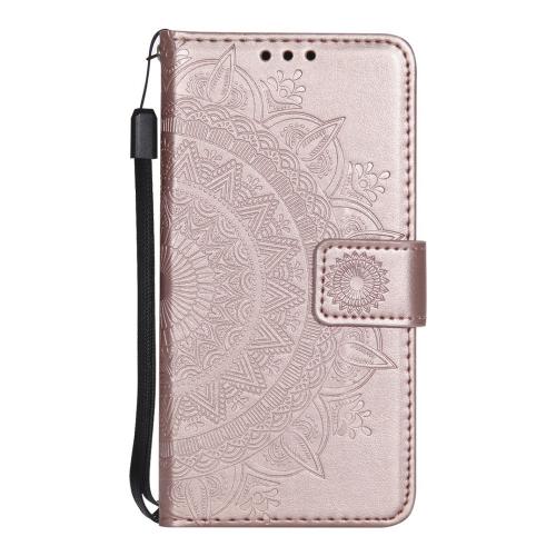 Shop4 - Huawei P20 Lite Hoesje - Wallet Case Mandala Patroon Rosé Goud