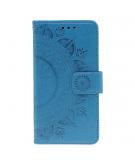 Shop4 - iPhone 11 Hoesje - Wallet Case Mandala Patroon Blauw