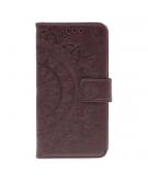 Shop4 - iPhone 11 Hoesje - Wallet Case Mandala Patroon Donker Bruin