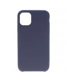 Shop4 - iPhone 11 Hoesje - Zachte Back Case Mat Donker Blauw
