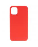 Shop4 - iPhone 11 Hoesje - Zachte Back Case Mat Rood