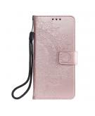 Shop4 - iPhone 12 mini Hoesje - Wallet Case Mandala Patroon Rosé Goud